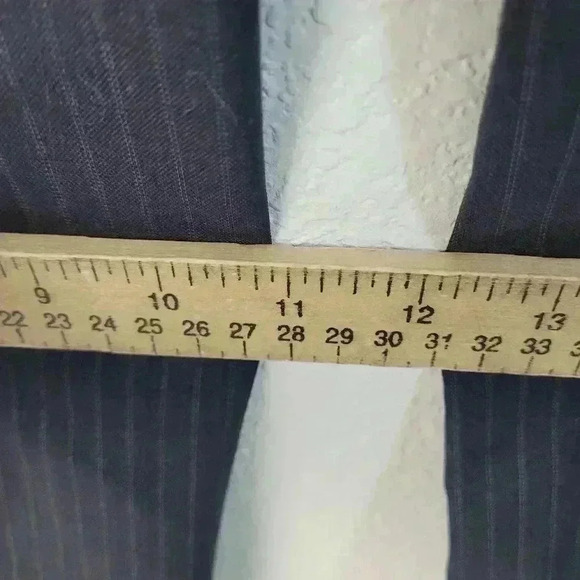 Stafford Pleated Blue Striped Dress Pants 100% Worsted Wool 40x32 - Picture 7 of 7